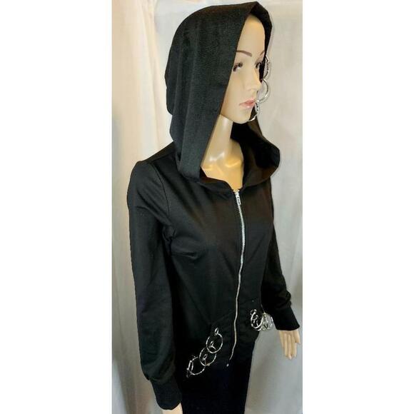 Dressfo hoodie Black with metal rings - Picture 11 of 12